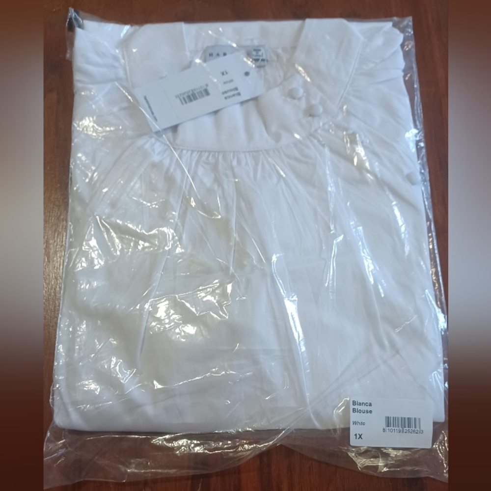 HARSHMAN White Women's Top Bianca Blouse - Picture 8 of 13